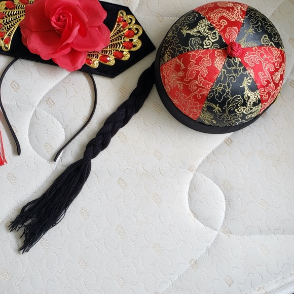 x2 Halloween Asian Headbands Asian Wedding Photo Booth Props Halloween Costumes - Picture 9 of 9